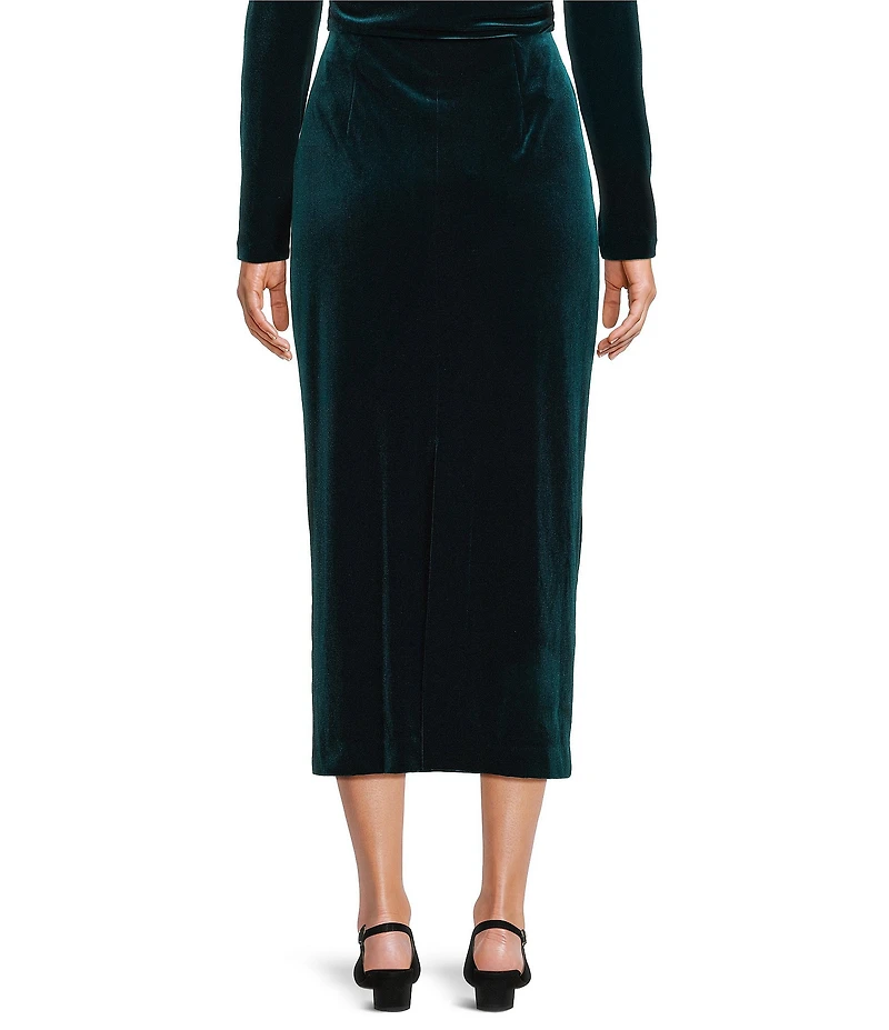 Alex Marie Coordinating Rita Tricot Lycra Velvet Midi Skirt