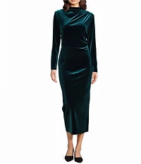 Alex Marie Coordinating Rita Tricot Lycra Velvet Midi Skirt