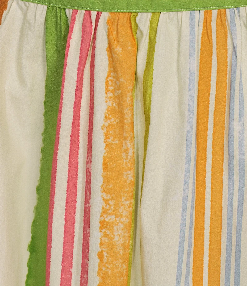 Alex Marie Coordinating Sabrina Stripe Printed Poplin Skirt