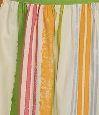 Alex Marie Coordinating Sabrina Stripe Printed Poplin Skirt