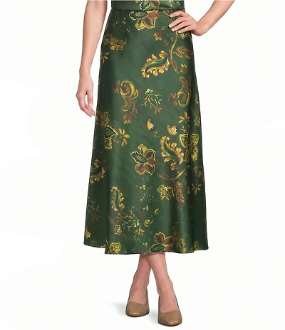 Alex Marie Coordinating Shirley Printed Satin Skirt