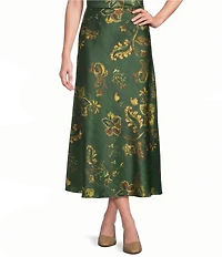 Alex Marie Coordinating Shirley Printed Satin Skirt
