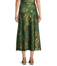 Alex Marie Coordinating Shirley Printed Satin Skirt