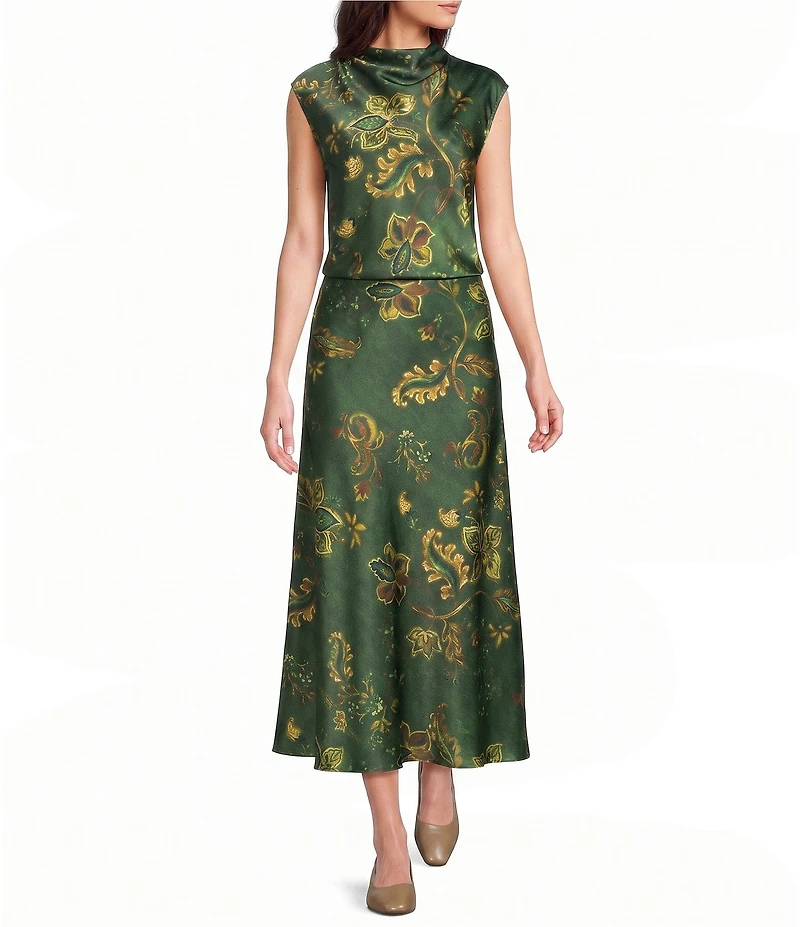 Alex Marie Coordinating Shirley Printed Satin Skirt