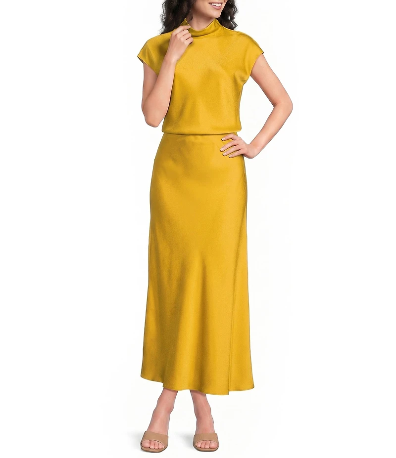 Alex Marie Coordinating Shirley Stretch Satin Skirt