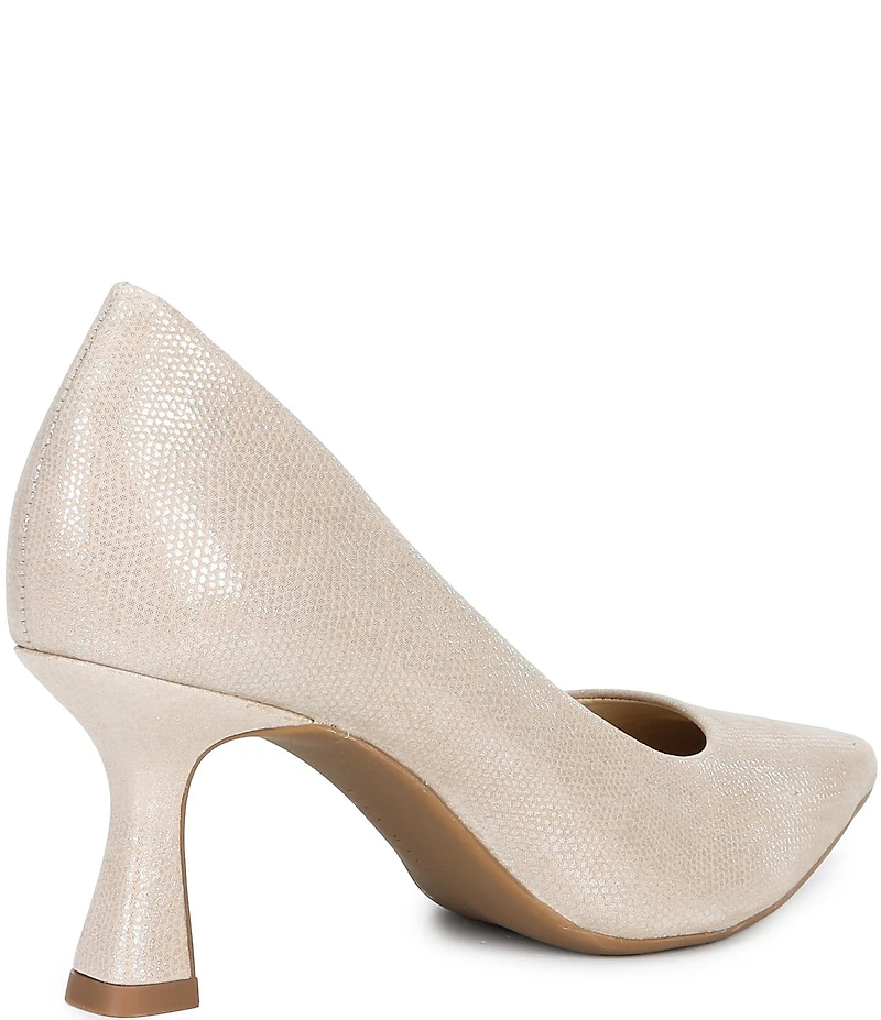 Alex Marie Cowen Lizard Embossed Leather Pumps