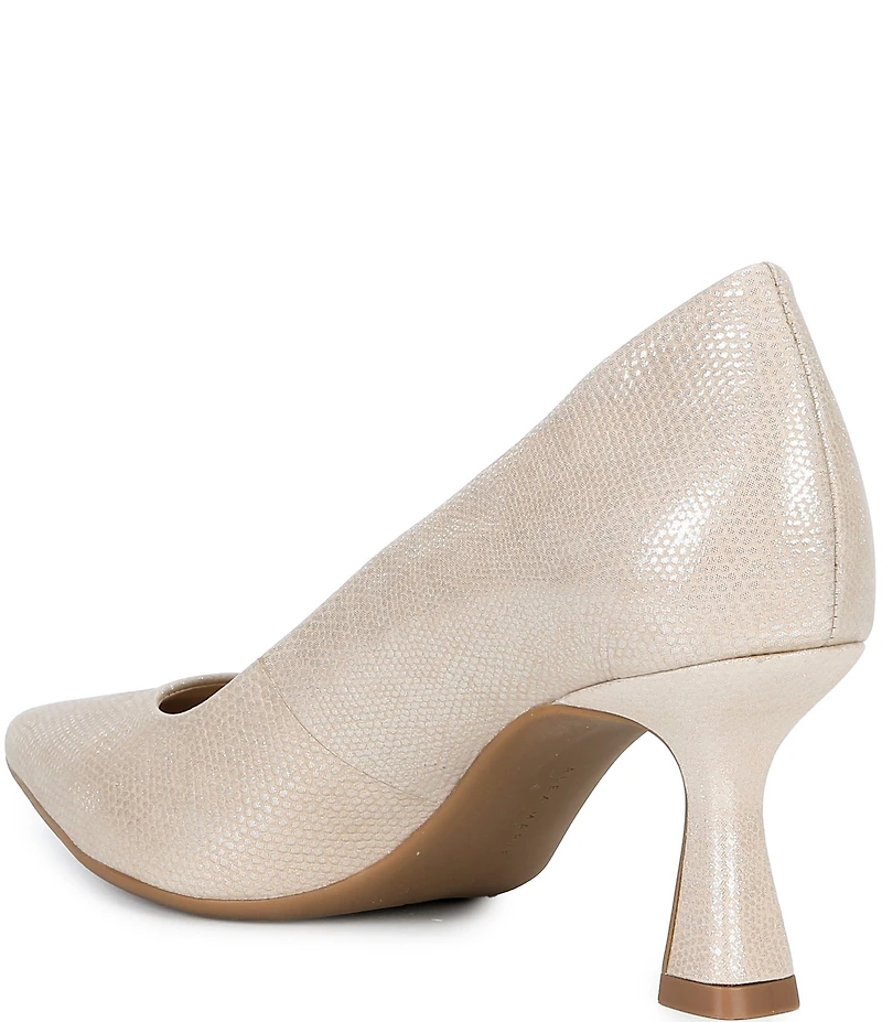Alex Marie Cowen Lizard Embossed Leather Pumps