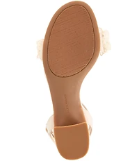 Alex Marie Dallas Patent Floral Ornament Block Heel Dress Sandals