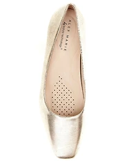 Alex Marie Daphne Embossed Leather Block Heel Pumps