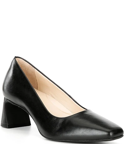 Alex Marie Daphne Leather Block Heel Pumps