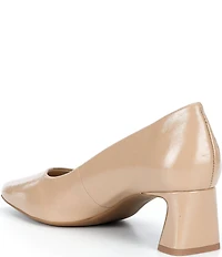 Alex Marie Daphne Shiny Leather Block Heel Pumps