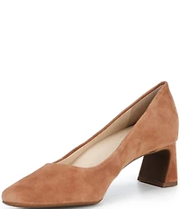 Alex Marie Daphne Suede Block Heel Pumps