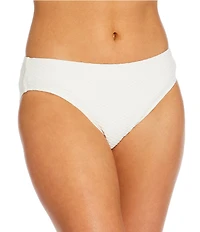 Gibson & Latimer Diamond Textured Mid Rise Hipster Swim Bottom