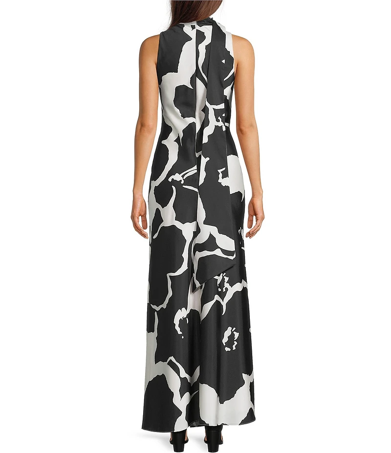 Alex Marie Dressline Sonja Floral Mock Neck Sleeveless Dress