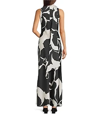 Alex Marie Dressline Sonja Floral Mock Neck Sleeveless Dress