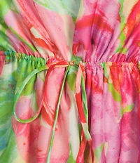 Alex Marie Elaina V-Neck Short Sleeve Organza Dress