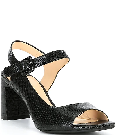 Alex Marie Elizabeth Lizard Embossed D'Orsay Dress Sandals