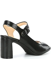 Alex Marie Elizabeth Lizard Embossed D'Orsay Dress Sandals