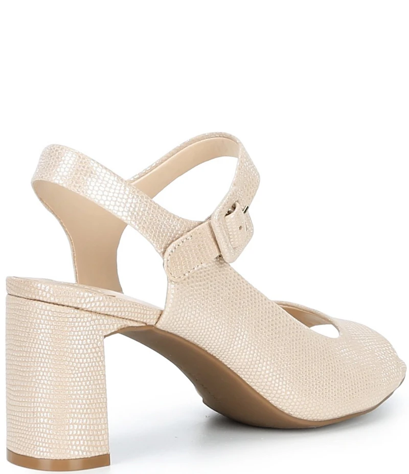 Alex Marie Elizabeth Lizard Embossed D'Orsay Dress Sandals
