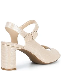 Alex Marie Elizabeth Lizard Embossed D'Orsay Dress Sandals