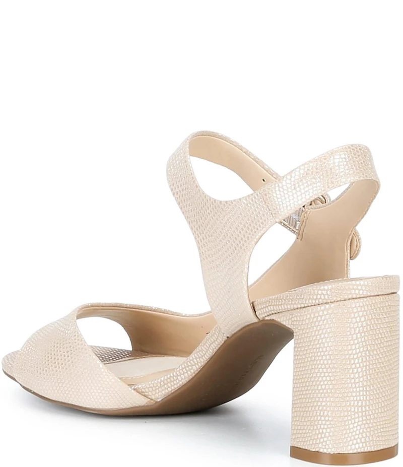 Alex Marie Elizabeth Lizard Embossed D'Orsay Dress Sandals