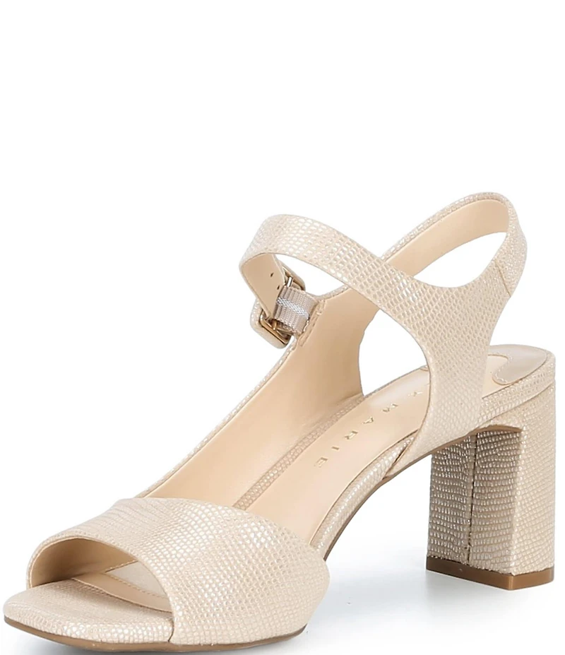 Alex Marie Elizabeth Lizard Embossed D'Orsay Dress Sandals