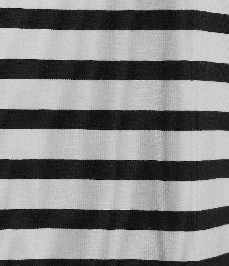 Alex Marie Ellen Jersey Knit Crew Neck Short Sleeve Striped Tee Shirt