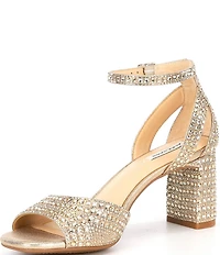 Alex Marie Ellise Rhinestone Embellished Ankle Strap Dress Sandals
