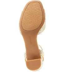 Alex Marie Ellise Rhinestone Embellished Ankle Strap Dress Sandals