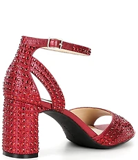 Alex Marie Ellise Rhinestone Embellished Ankle Strap Dress Sandals