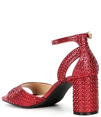 Alex Marie Ellise Rhinestone Embellished Ankle Strap Dress Sandals