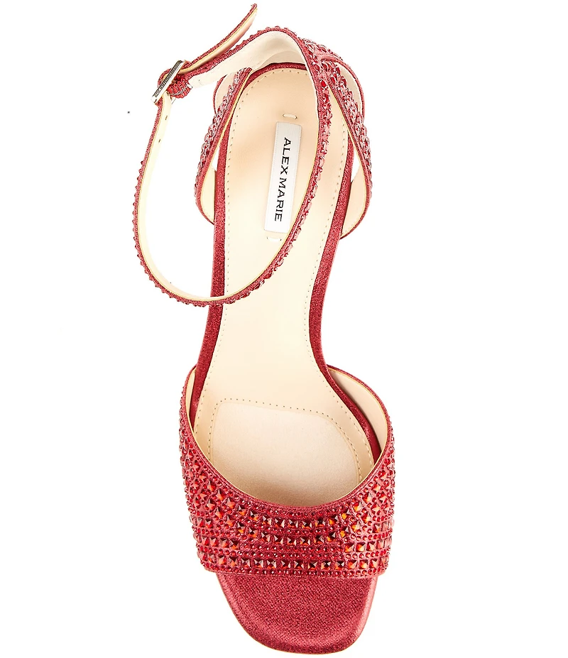 Alex Marie Ellise Rhinestone Embellished Ankle Strap Dress Sandals