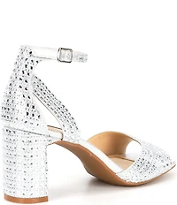 Alex Marie Ellise Rhinestone Embellished Ankle Strap Dress Sandals
