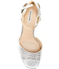 Alex Marie Ellise Rhinestone Embellished Ankle Strap Dress Sandals