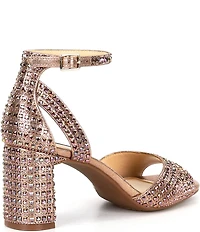 Alex Marie Ellise Rhinestone Embellished Ankle Strap Dress Sandals
