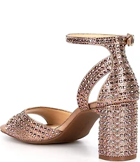 Alex Marie Ellise Rhinestone Embellished Ankle Strap Dress Sandals