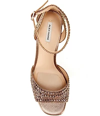 Alex Marie Ellise Rhinestone Embellished Ankle Strap Dress Sandals