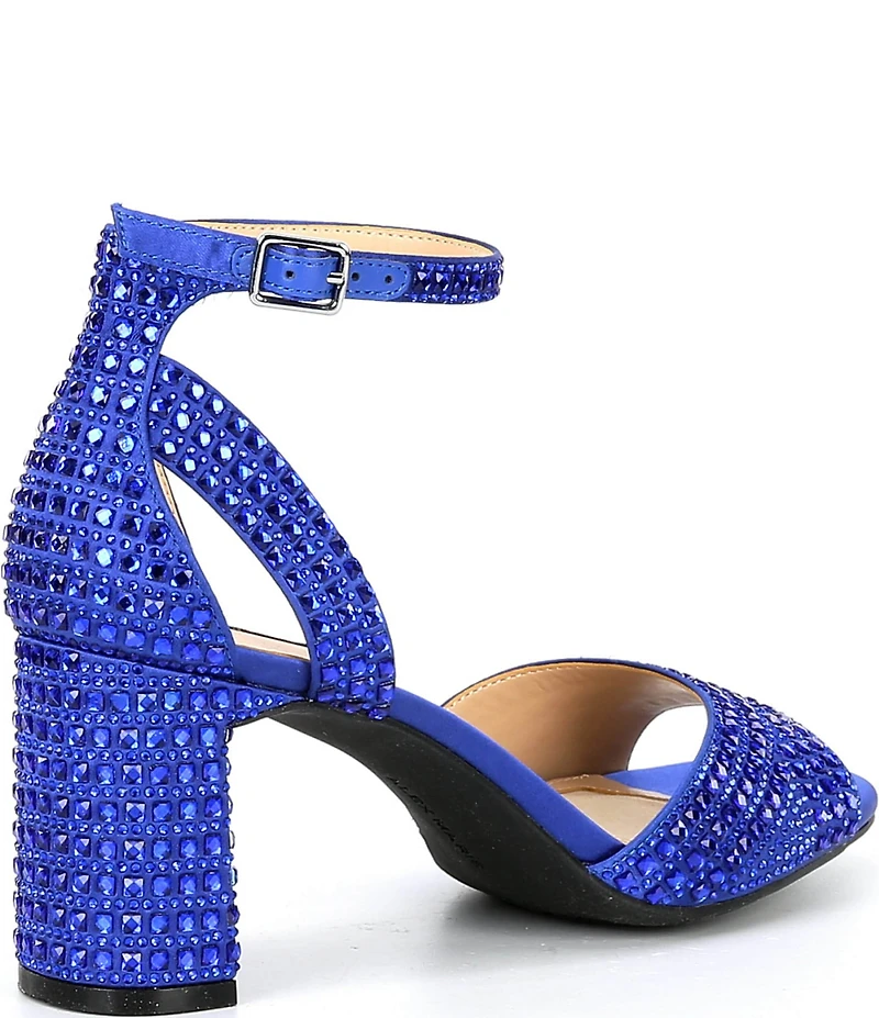 Alex Marie Ellise Rhinestone Embellished Ankle Strap Dress Sandals