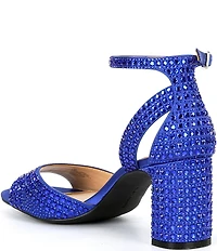 Alex Marie Ellise Rhinestone Embellished Ankle Strap Dress Sandals