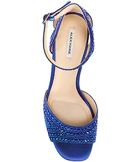Alex Marie Ellise Rhinestone Embellished Ankle Strap Dress Sandals