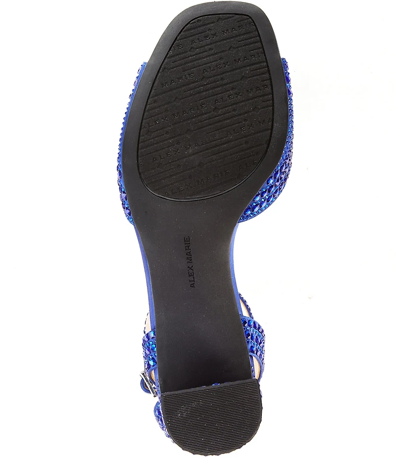 Alex Marie Ellise Rhinestone Embellished Ankle Strap Dress Sandals