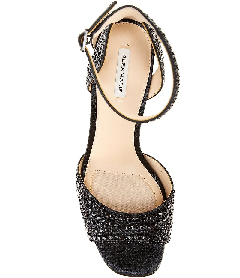 Alex Marie Ellise Rhinestone Embellished Ankle Strap Dress Sandals