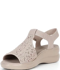 Alex Marie Erica Washable Jewel Embellished Platform Sandals