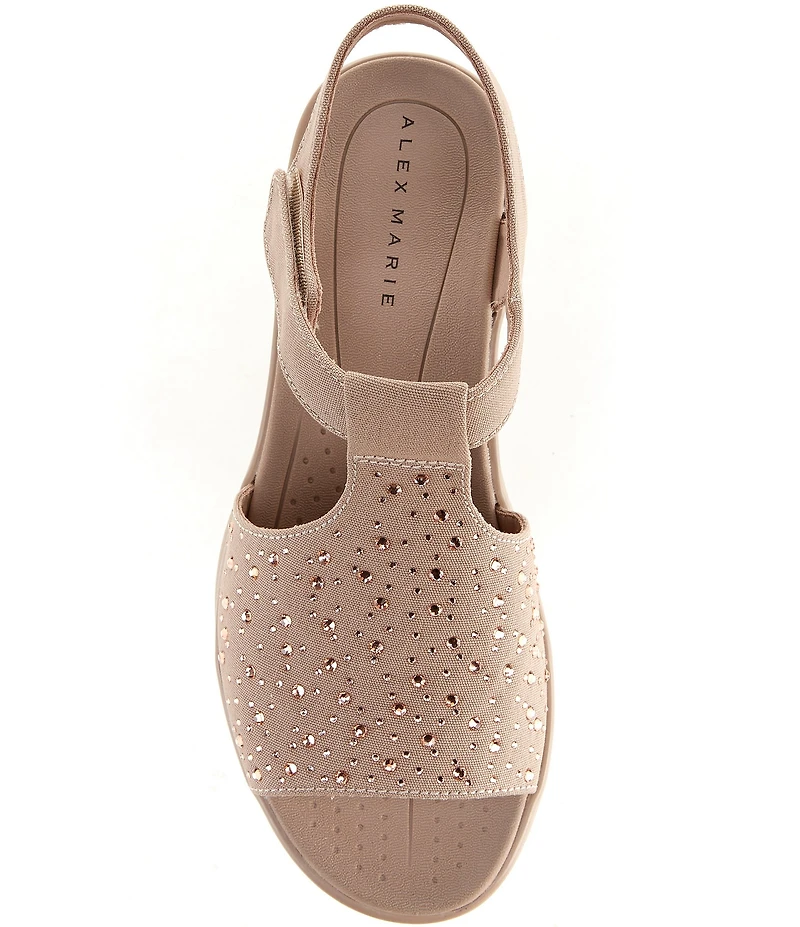 Alex Marie Erica Washable Jewel Embellished Platform Sandals