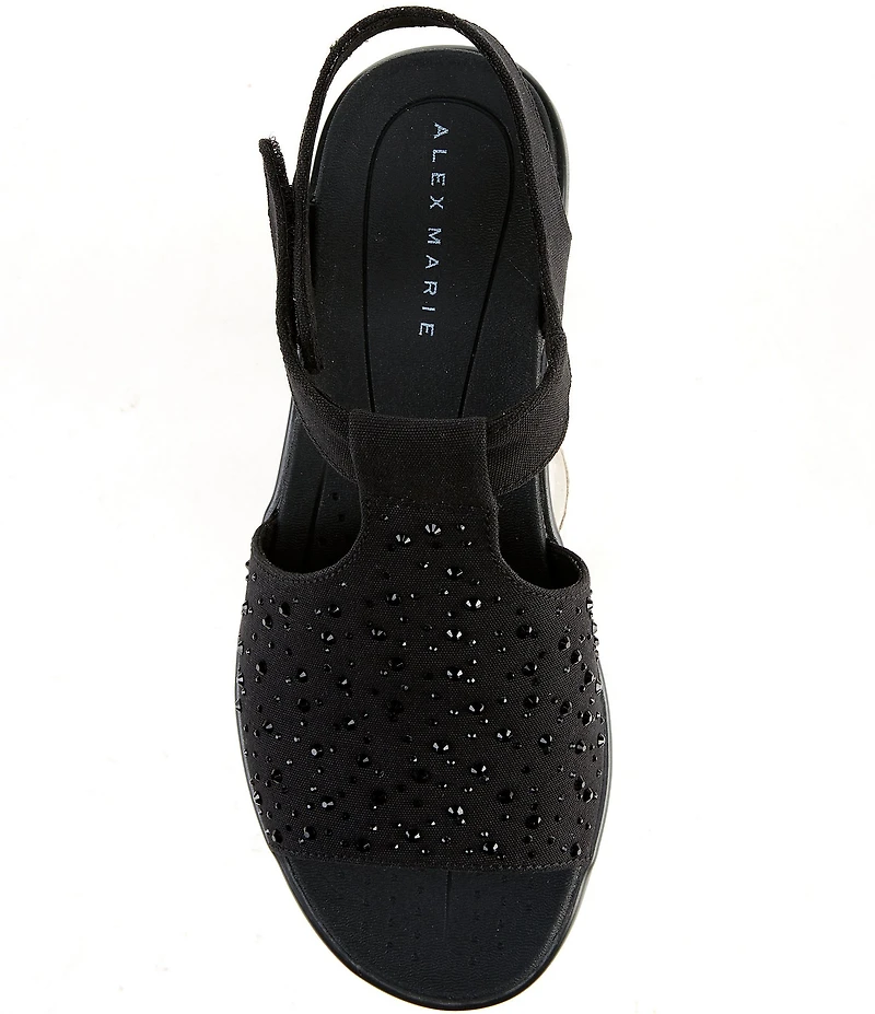 Alex Marie Erica Washable Jewel Embellished Platform Sandals