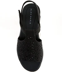 Alex Marie Erica Washable Jewel Embellished Platform Sandals