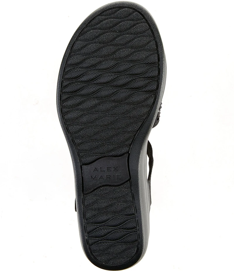 Alex Marie Erica Washable Jewel Embellished Platform Sandals