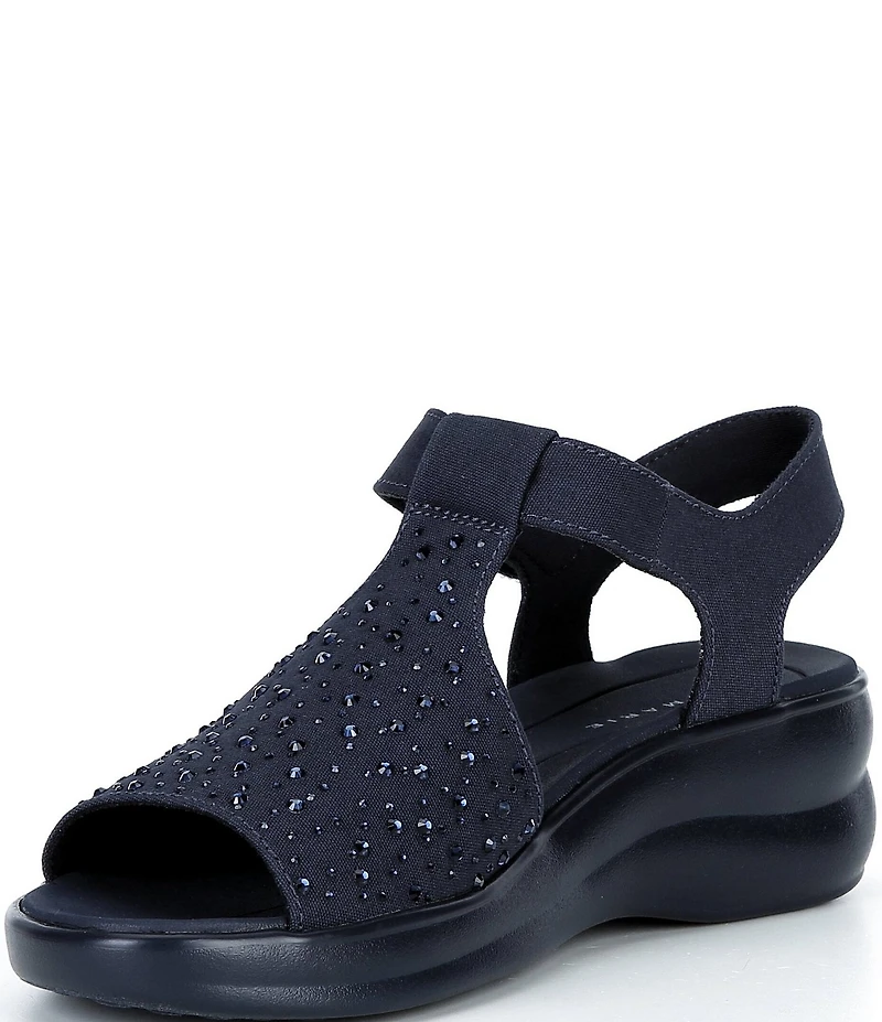 Alex Marie Erica Washable Jewel Embellished Platform Sandals