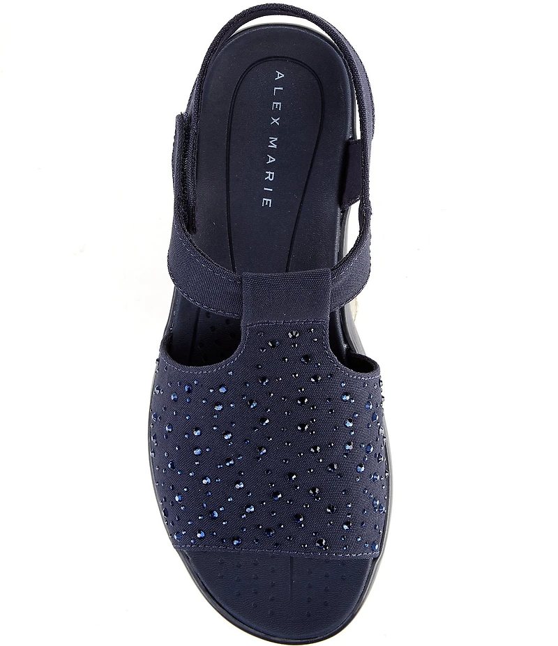 Alex Marie Erica Washable Jewel Embellished Platform Sandals