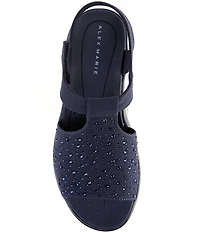 Alex Marie Erica Washable Jewel Embellished Platform Sandals